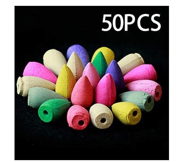 Ceramic Backflow Incense Burner with Sandalwood Holder